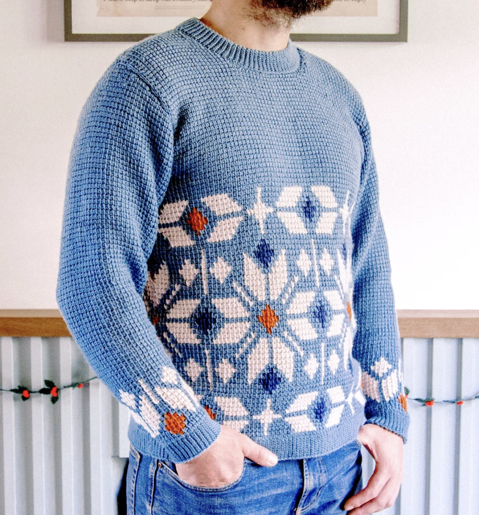 man Christmas sweater crochet patterns